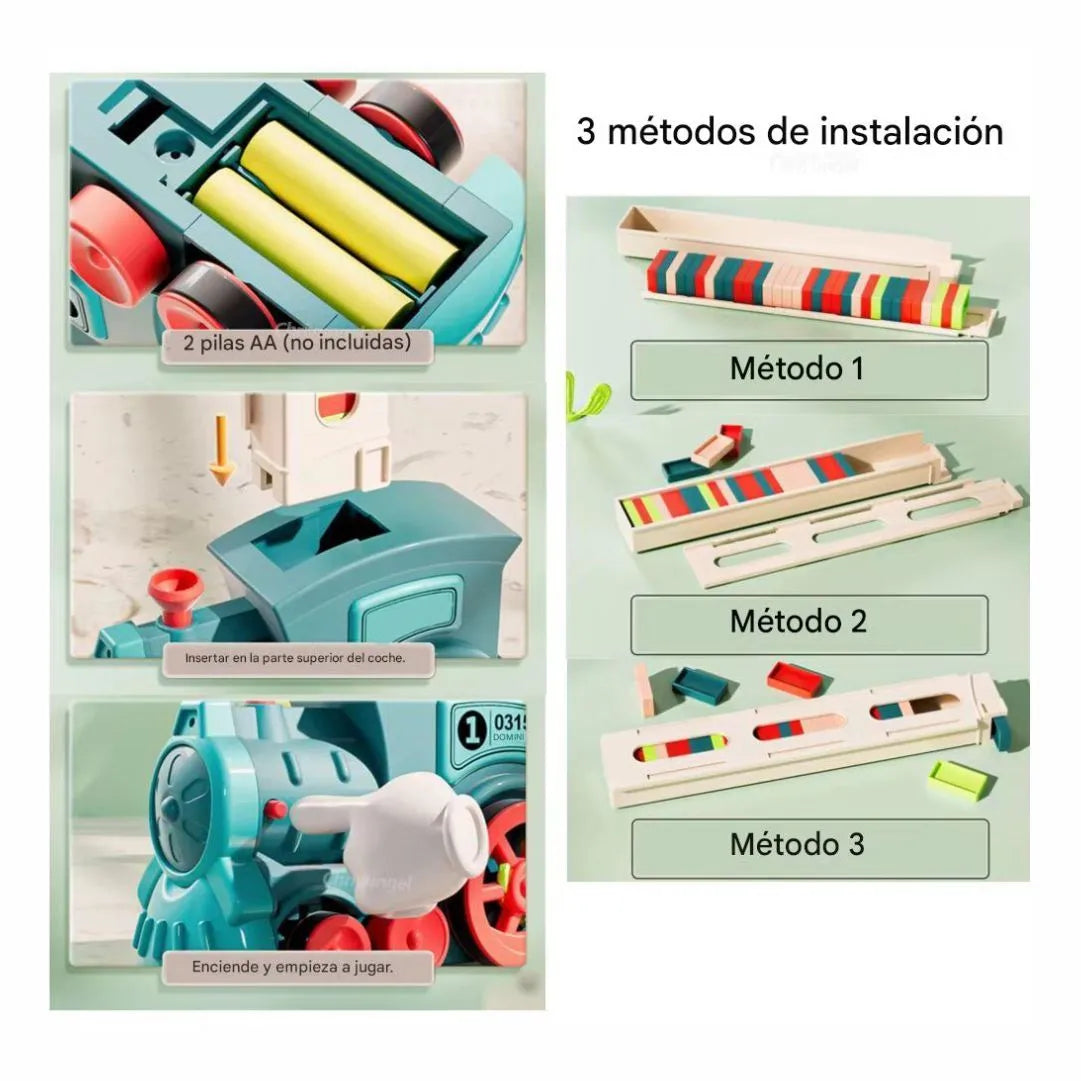 Juego Didáctico Eléctrico - Tren de Dominó® Original