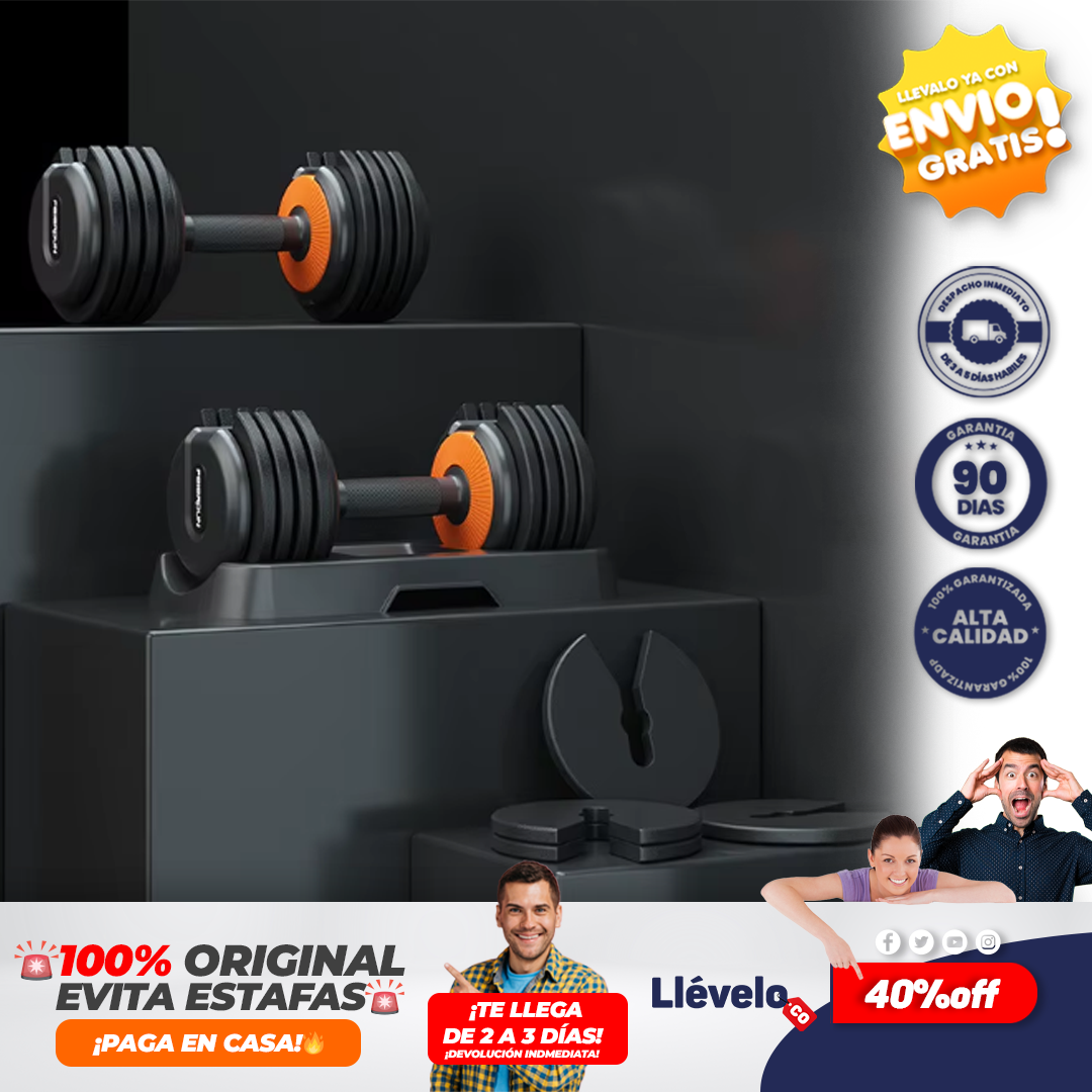 MaxForce® Mancuerna 10 Kg Fed Peso Ajustable