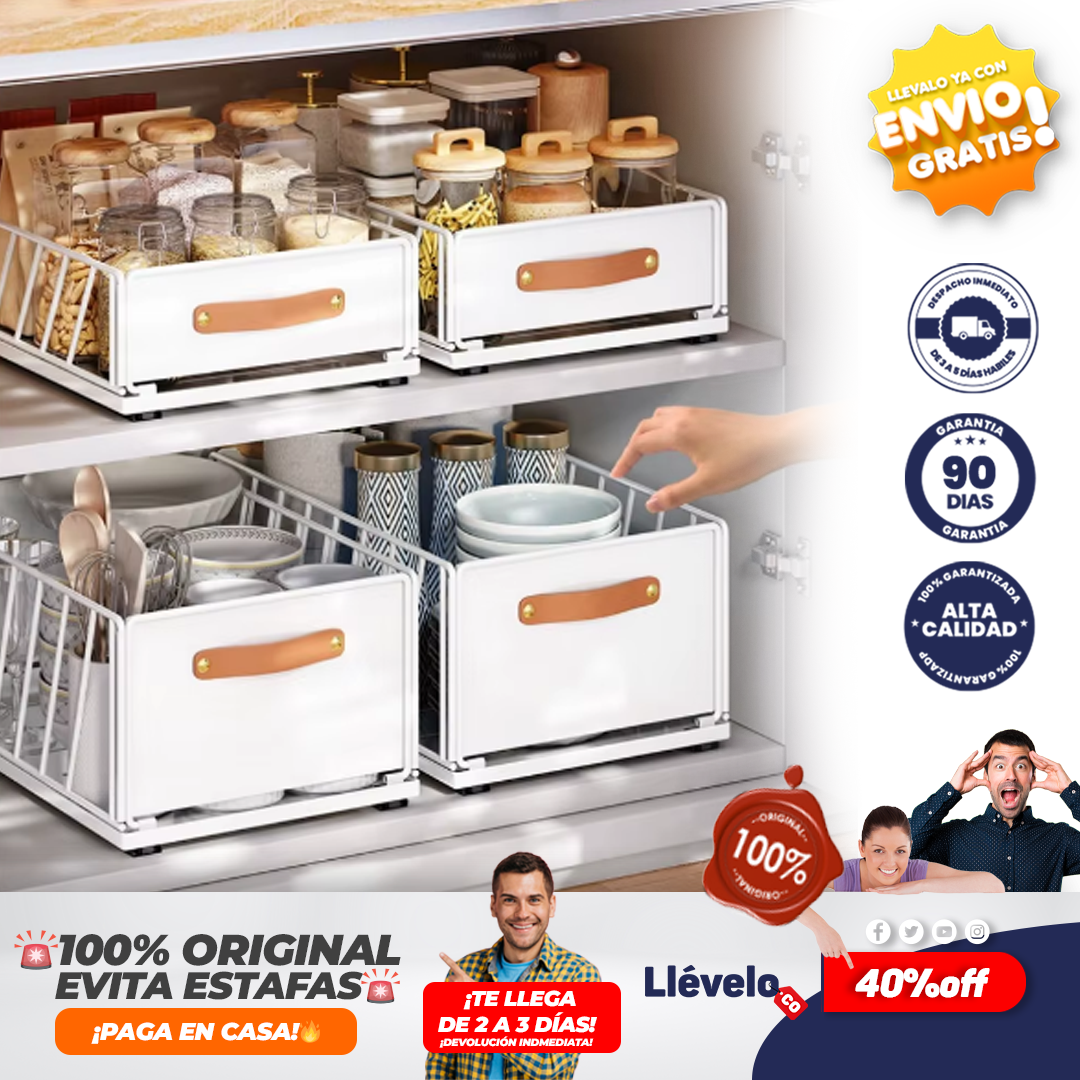 SlidePro® Cajón de cocina plegable,