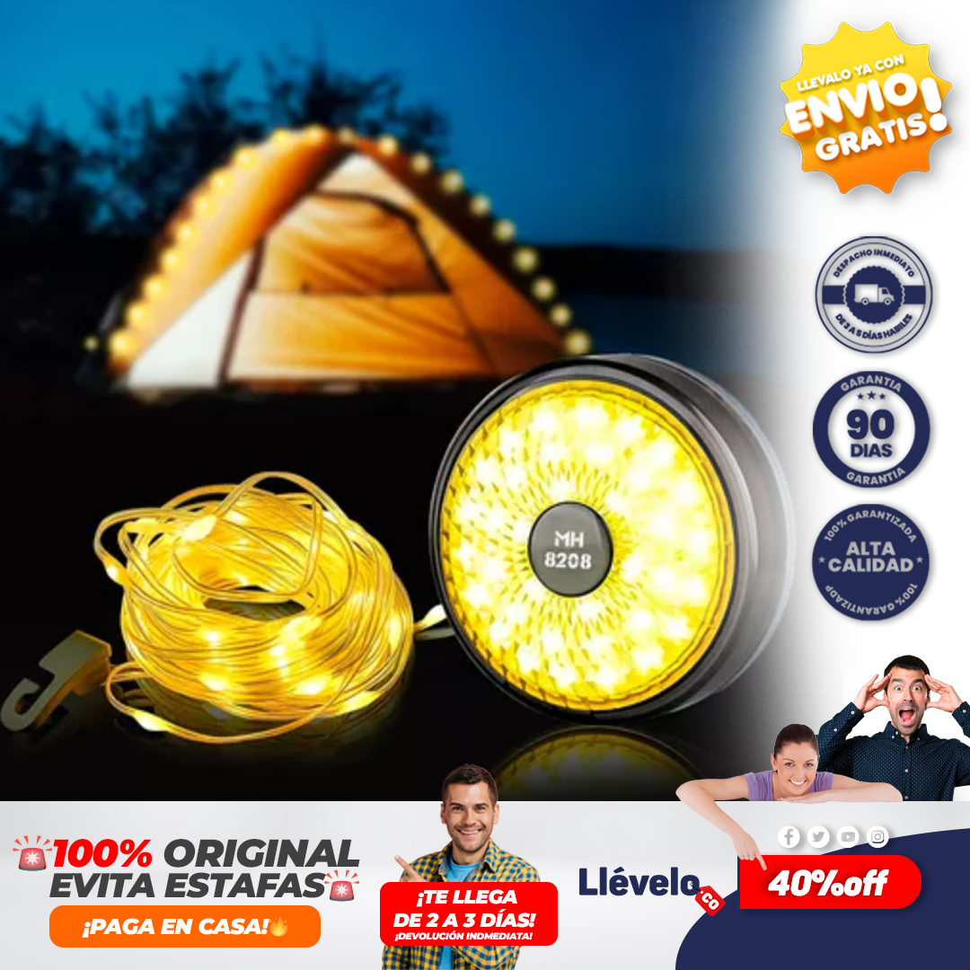 Luzify® Lámpara de Camping recargable 2 en 1