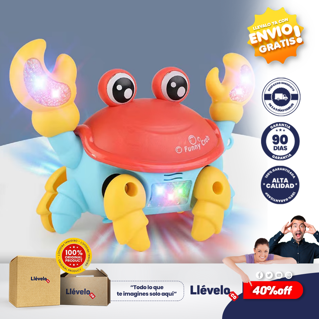 CangreRisa® Juguete De Cangrejo Interactivo Musica