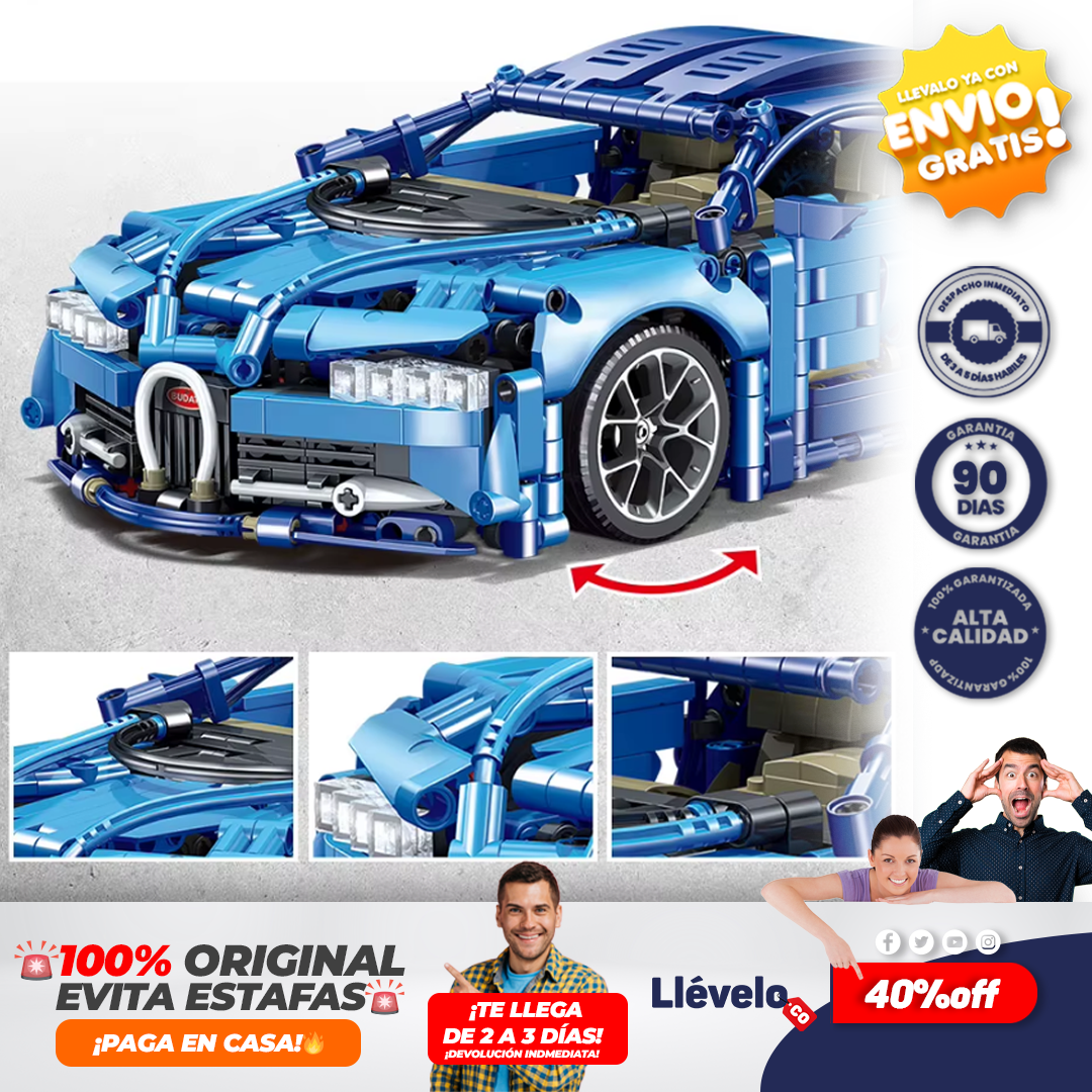 BugattiRacer® Bloques de construcción técnica Bugatti