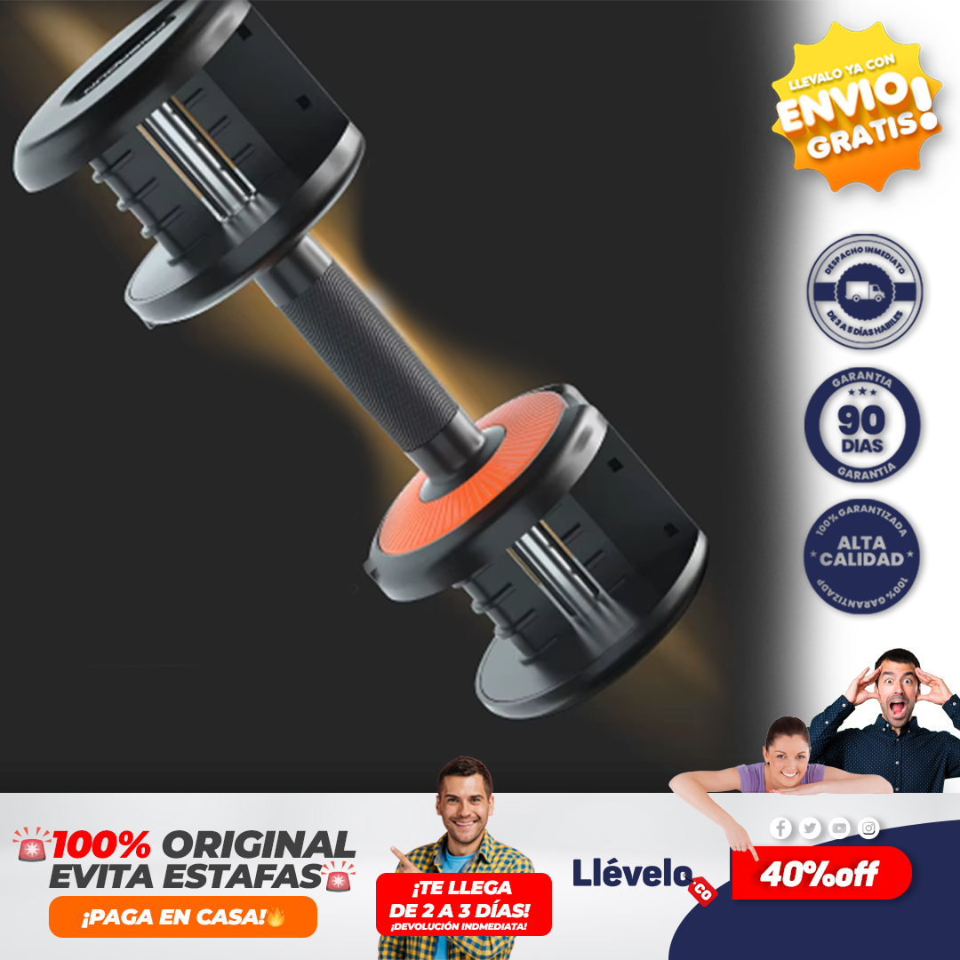 MaxForce® Mancuerna 10 Kg Fed Peso Ajustable