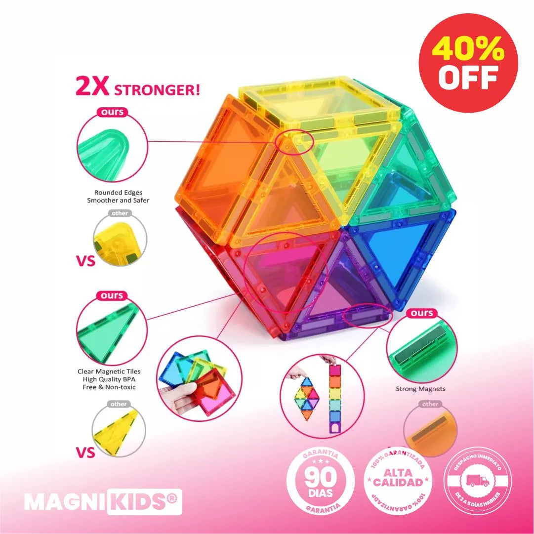 Bloques Magnéticos - MagniKids® ORIGINAL