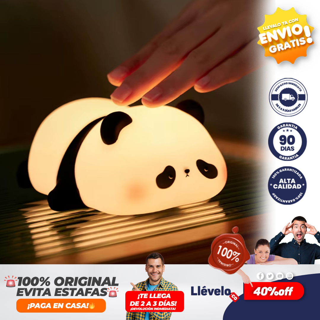 Dulce Abrazo® Combo Lampara de panda + Peluche de nutria