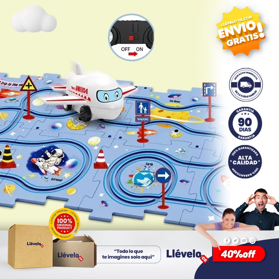 PuzzleRacer® pistas de carreras de coches, rompecabezas