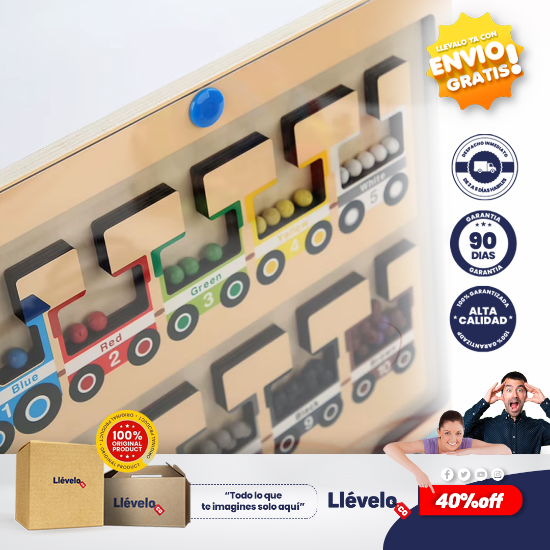 MagniTap® Juguetes de clasificación de bolas de acero, tablero educativo