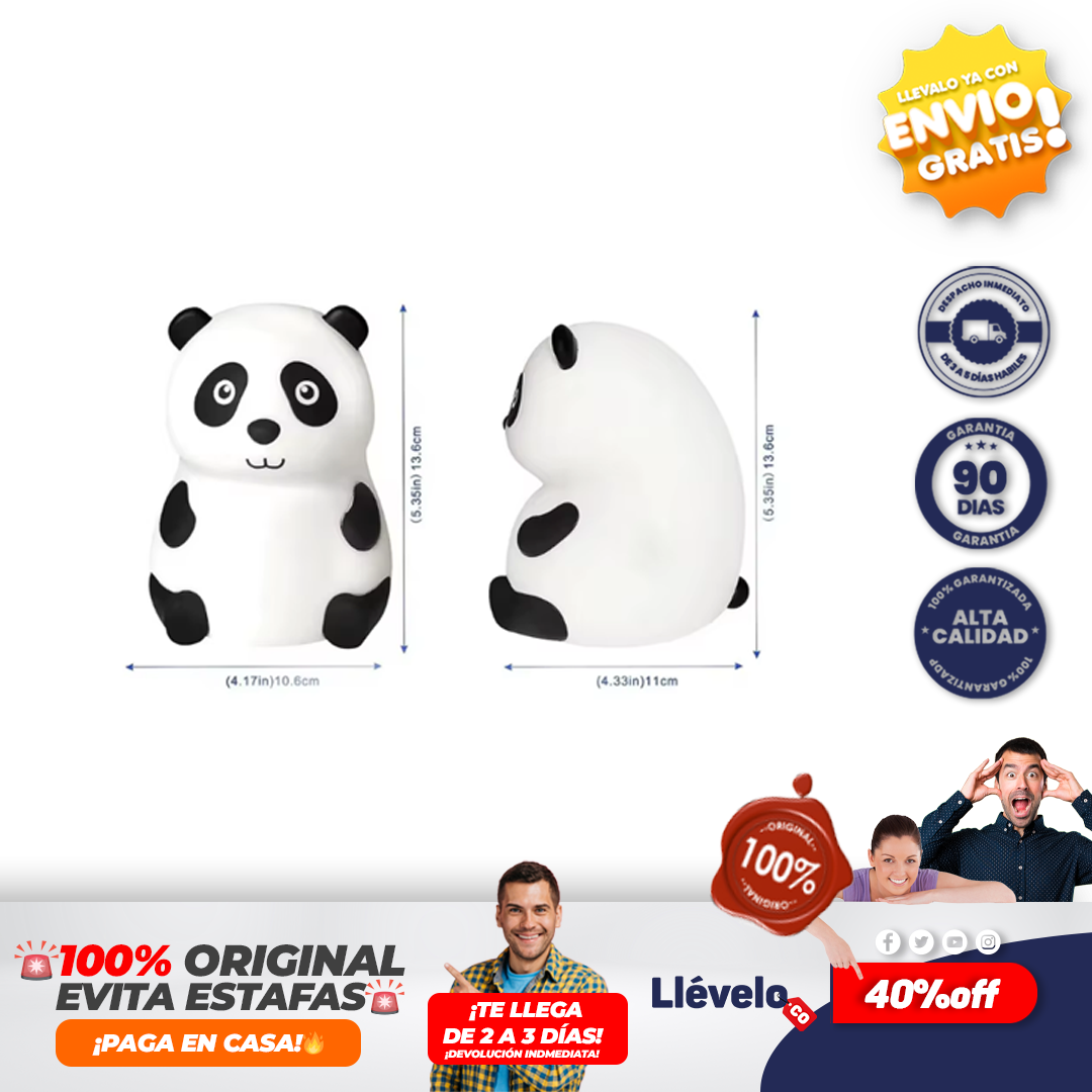 PandaLuz® Luz nocturna de silicona