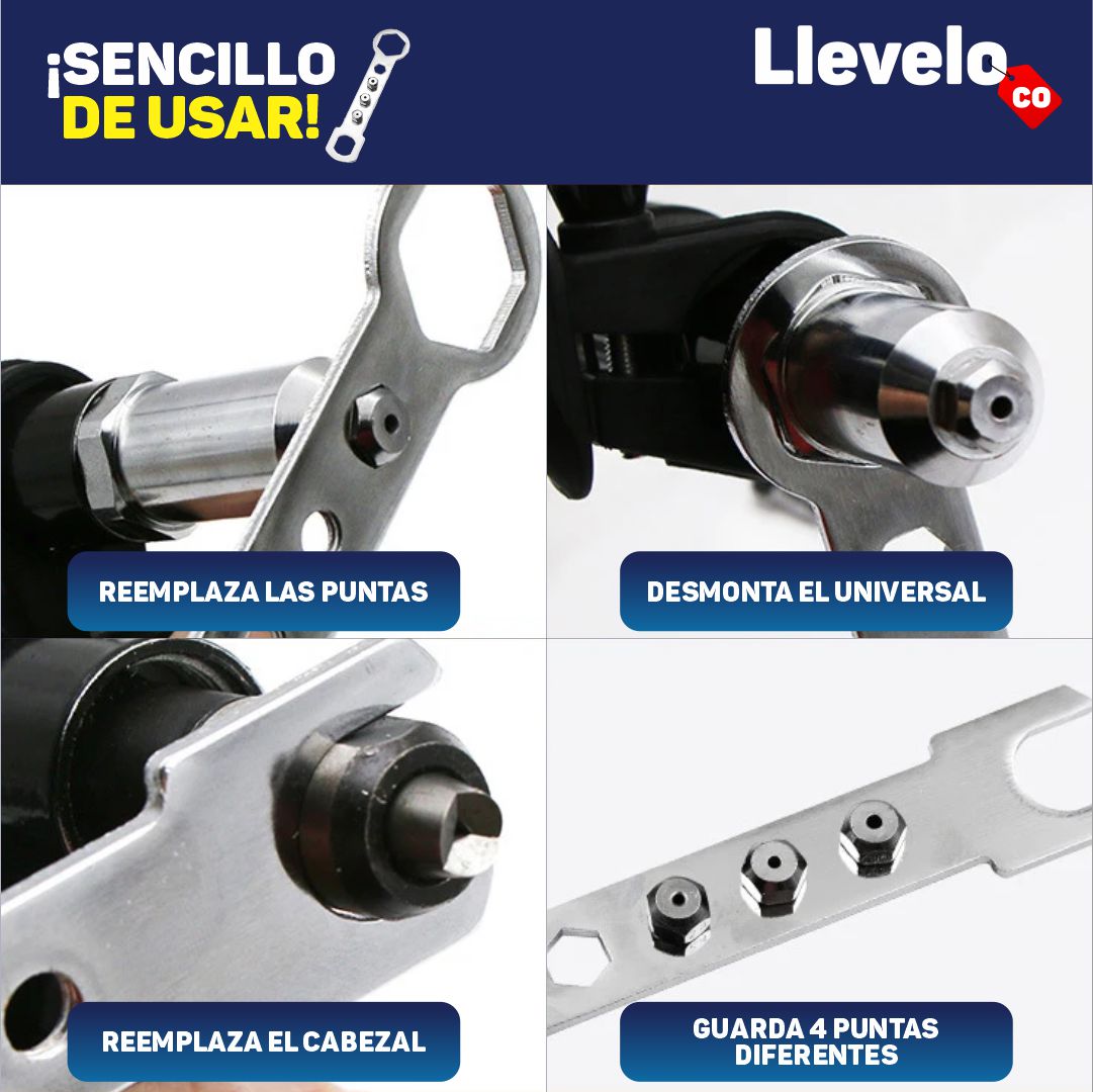 REMATORQUE® - Adaptador de remachadora para taladro