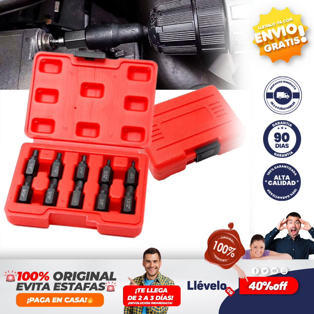 TorqueX® Kit Extractor De Tornillos