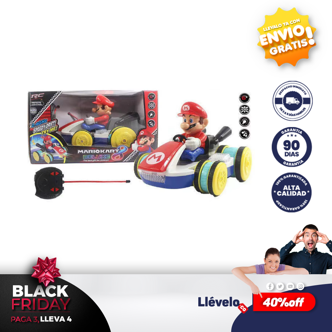 Mario kart® Super Mario Bros juguetes coche remoto
