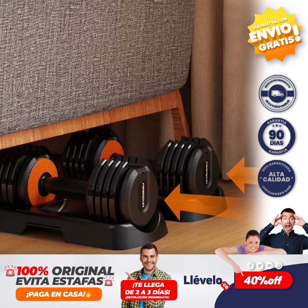 MaxForce® Mancuerna 10 Kg Fed Peso Ajustable