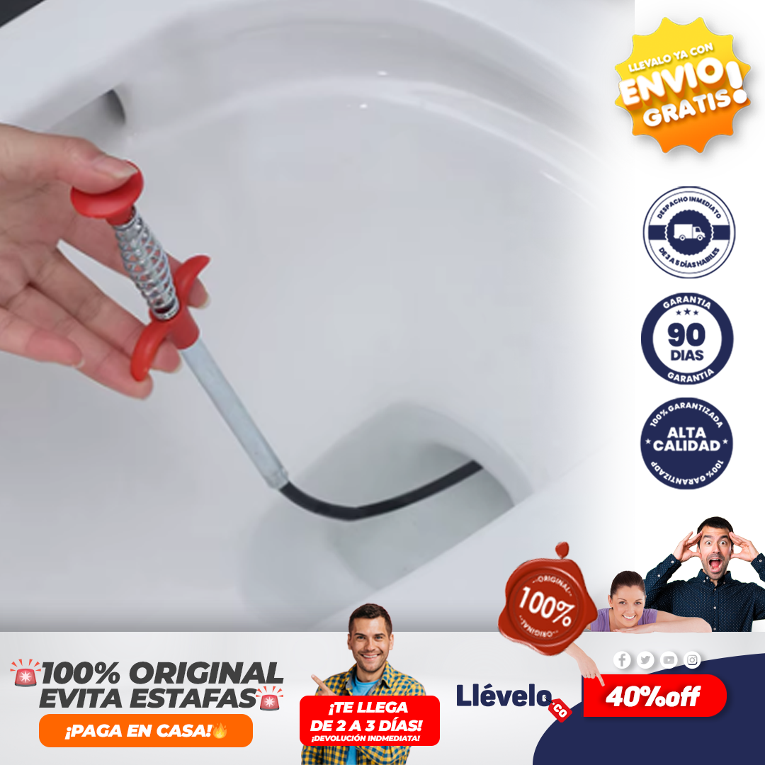 TuboTech® gancho de drenaje, removedor de obstrucciones