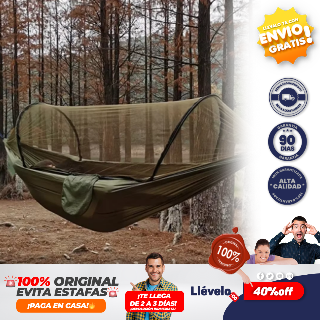 EscudoWild® HAMACA CON TOLDILLO