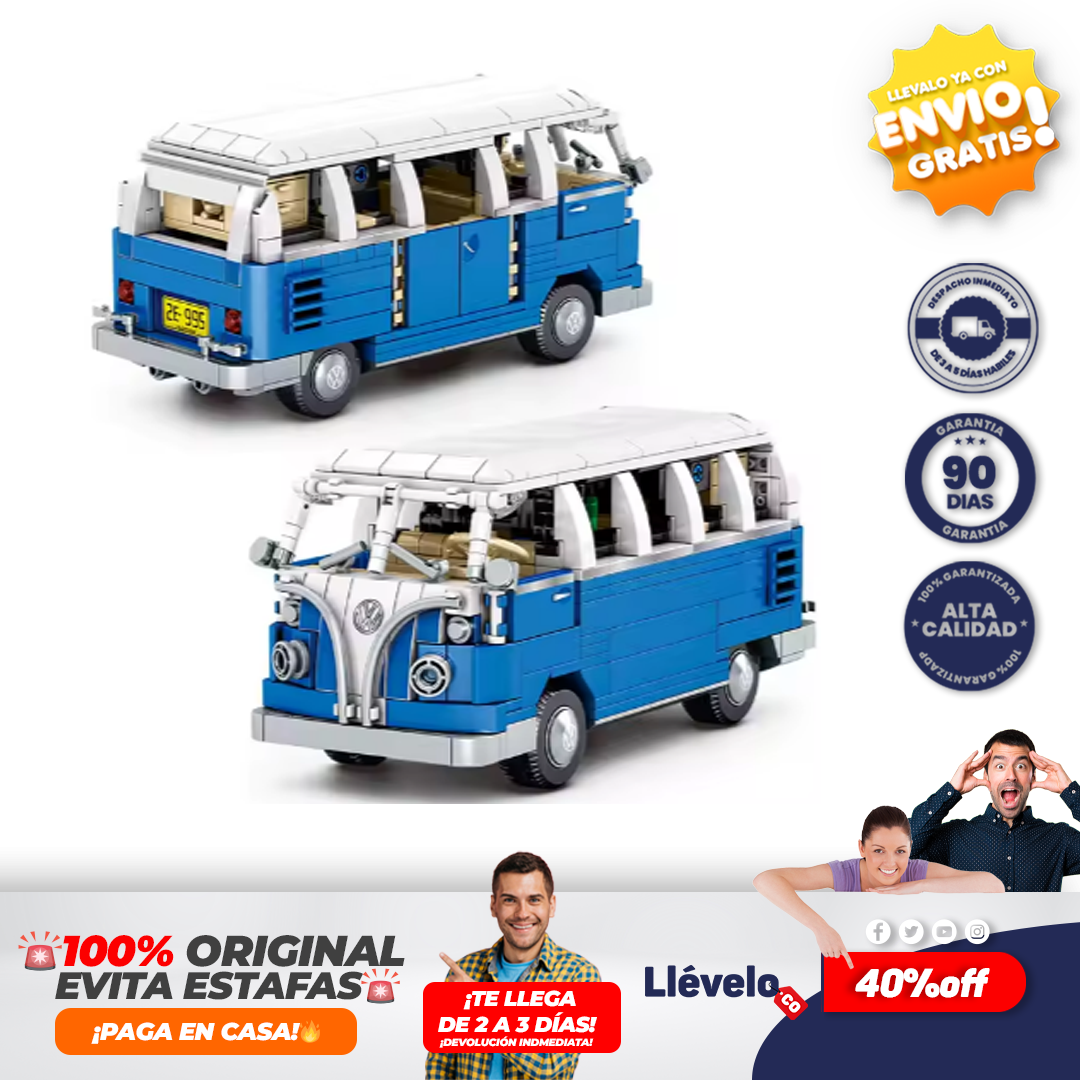 MiniCombi® juguete de ladrillos para armar autocaravana T1