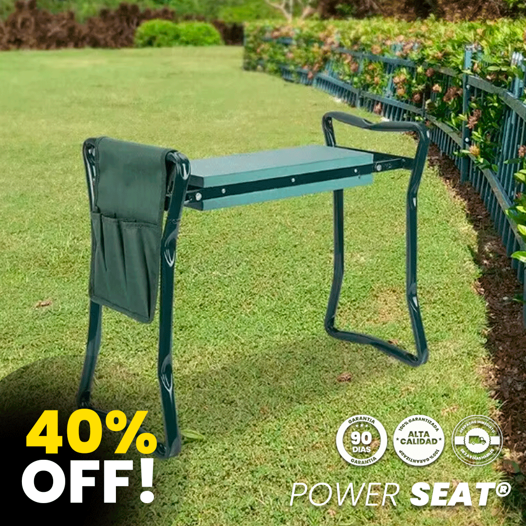 POWER SEAT® Rodillera de jardín plegable duradera, cojín suave portátil