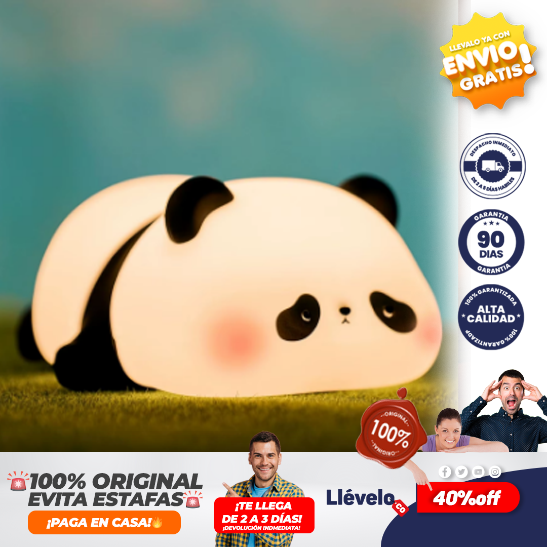 Dulce Abrazo® Combo Lampara de panda + Peluche de nutria