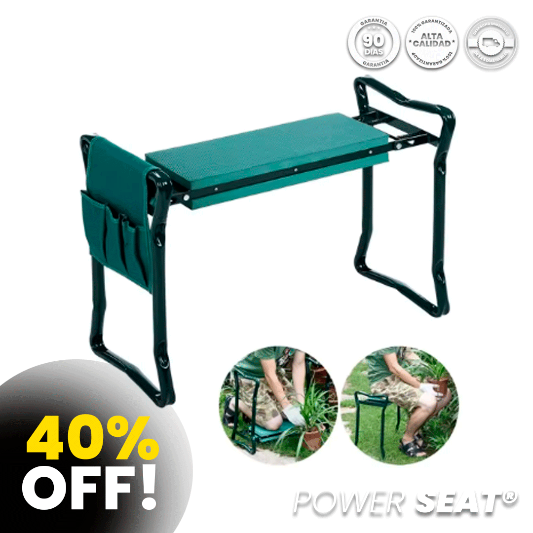 POWER SEAT® Rodillera de jardín plegable duradera, cojín suave portátil