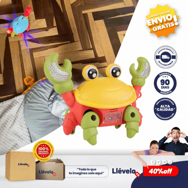 CangreRisa® Juguete De Cangrejo Interactivo Musica