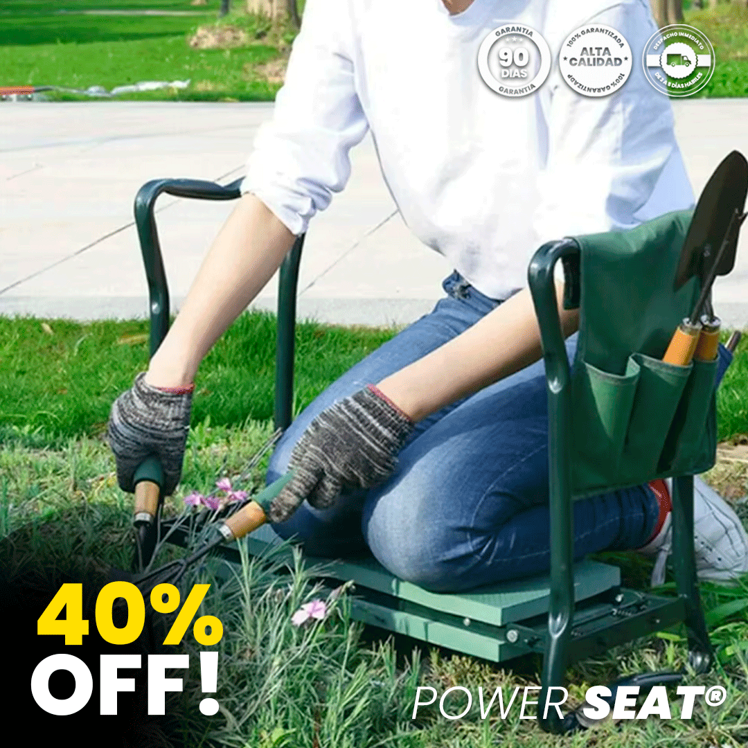 POWER SEAT® Rodillera de jardín plegable duradera, cojín suave portátil