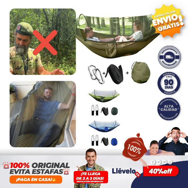 EscudoWild® HAMACA CON TOLDILLO