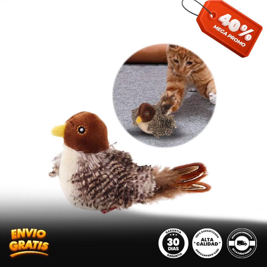 Plumitas Cantares® pájaro simulador para gato