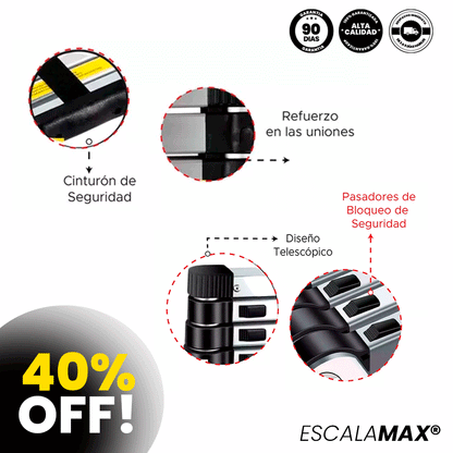 Escalera Retráctil 2Mts- EscalaMax® Original!