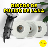 DISCOS DE PULIDO DE LANA x 3