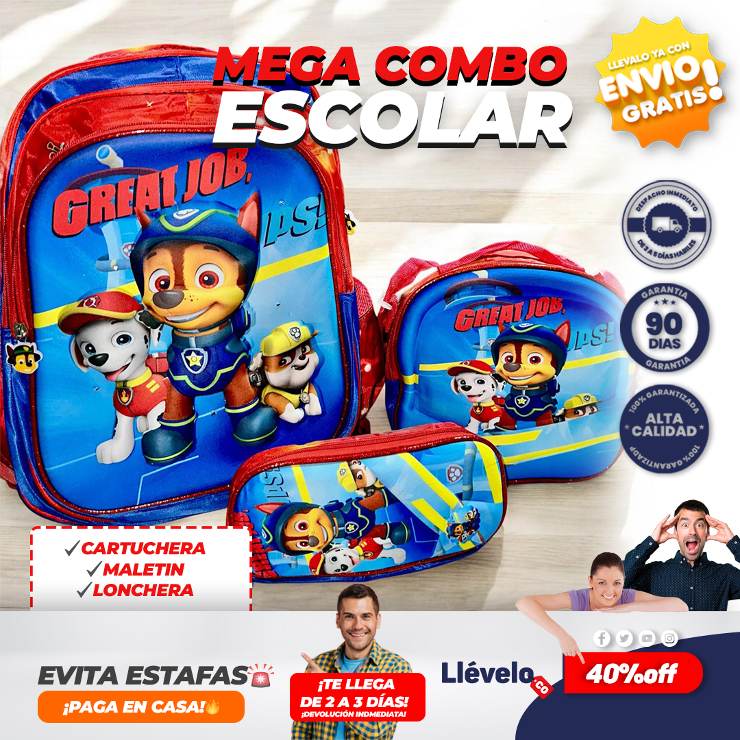 LumiKit® Super Kit Escolar con mochila luminosa