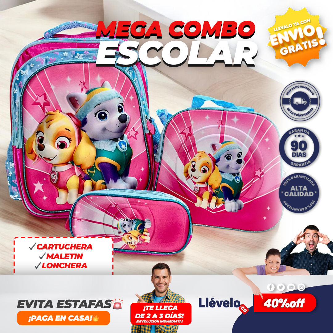 LumiKit® Super Kit Escolar con mochila luminosa