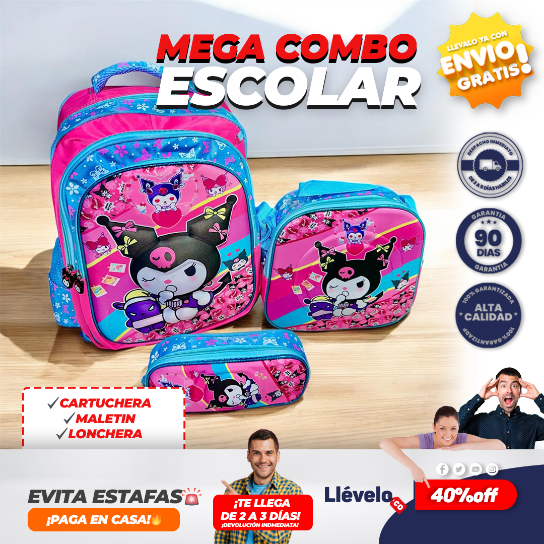 LumiKit® Super Kit Escolar con mochila luminosa