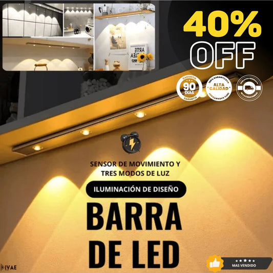 Barra LED de Lujo Recargable con Sensor de Movimiento - LumiMotion® Original