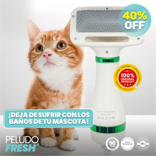 Peine Cepillo Secador 2 en 1 para Mascotas - PeludoFresh® Original