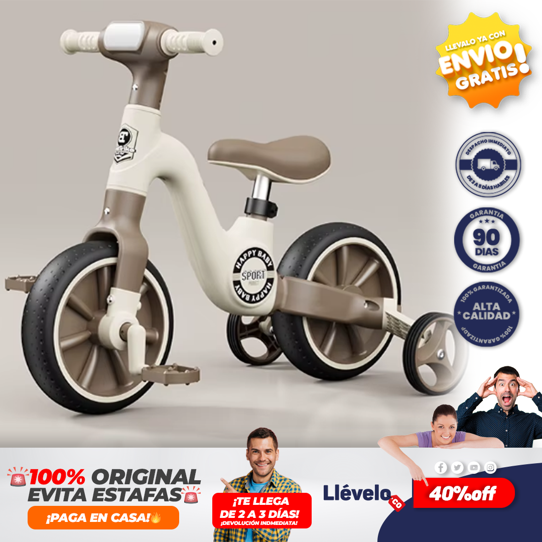 MOTO PLAY®  triciclo de Pedal para niños y niñas