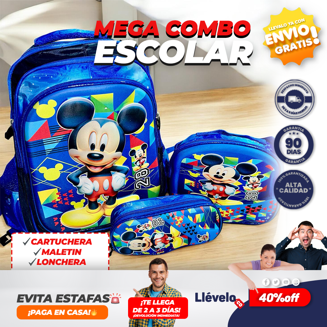 LumiKit® Super Kit Escolar con mochila luminosa