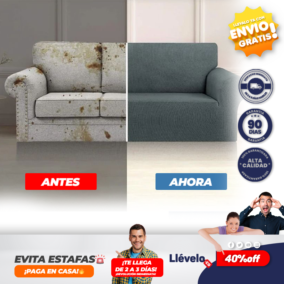 SofáGuard® Protector Forro Elastico Sofa 2 Puestos