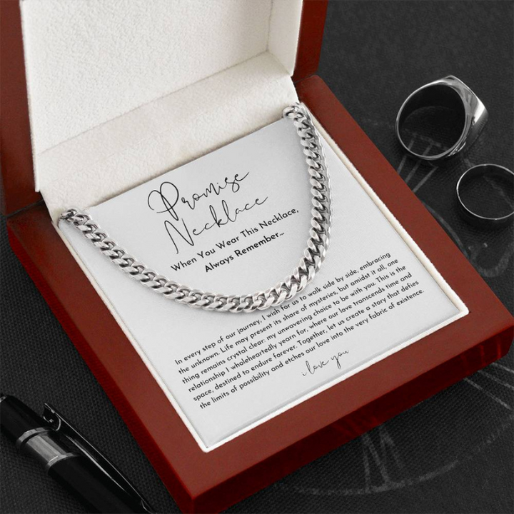 CADENA DE PROMESA PARA ÉL,REGALO DE NOVIO