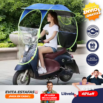 MotoSombrilla® Cubierta completa para bici y moto
