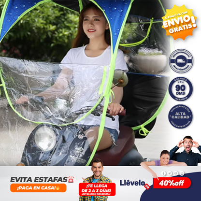 MotoSombrilla® Cubierta completa para bici y moto