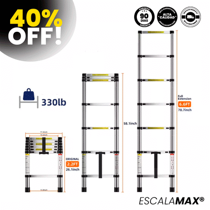 Escalera Retráctil 2Mts- EscalaMax® Original!