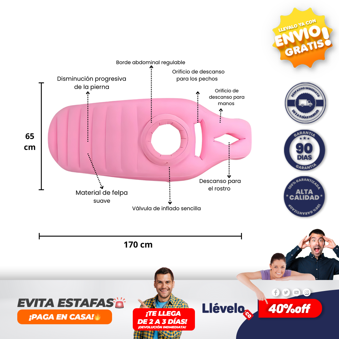 Mamirelax colchon inflable para embarazadas