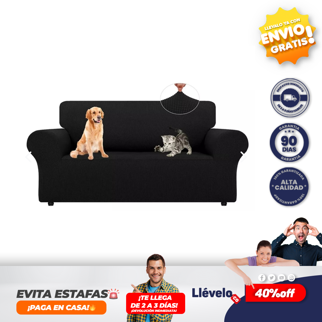 SofáGuard® Protector Forro Elastico Sofa 2 Puestos