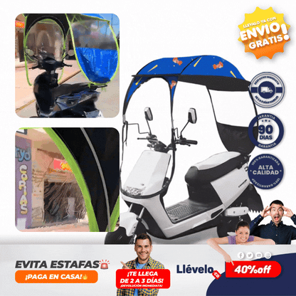 MotoSombrilla® Cubierta completa para bici y moto