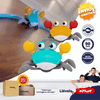 CangreMovil® Juguete interactivo de cangrejo para bebés, cangrejo creativo para gatear,