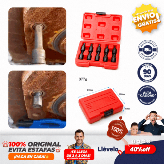 TorqueX® Kit Extractor De Tornillos