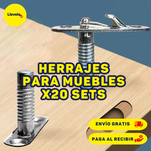 HERRAJES PARA MUEBLES X20 SETS