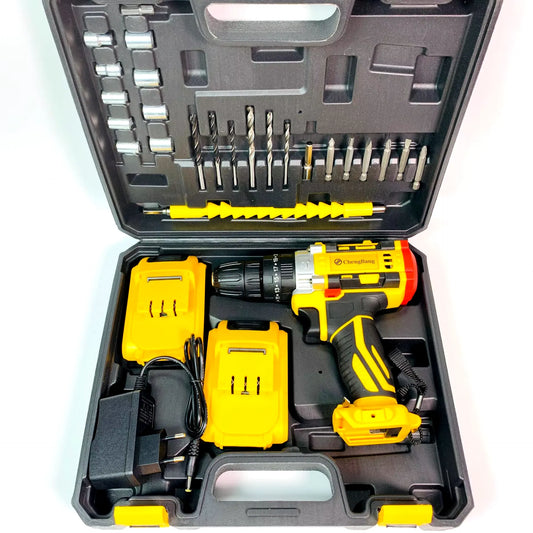 TurboPro® Original - Taladro con Doble Batería con Copas y Brocas